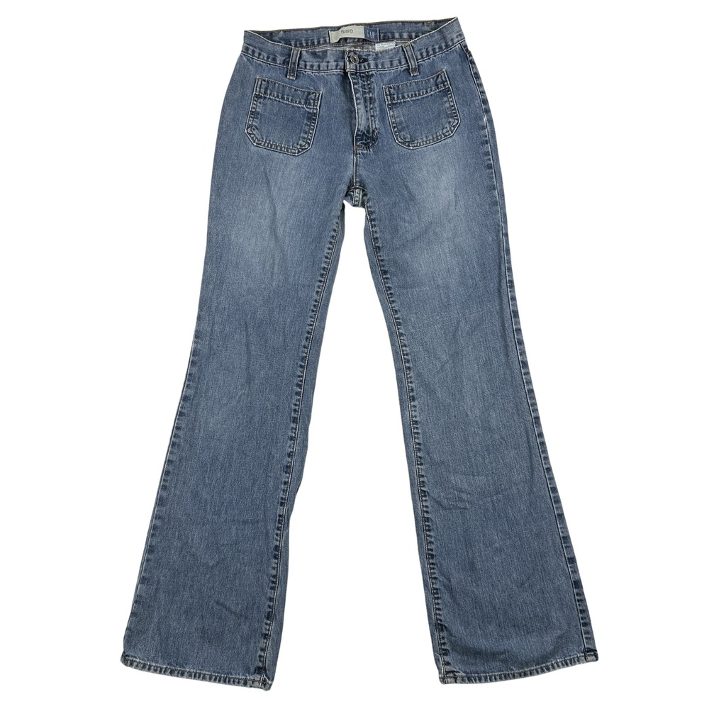 Vintage GAP Jeans Womens 6 Flare Blue Denim Made in USA Y2K 2000s‎ Low Rise